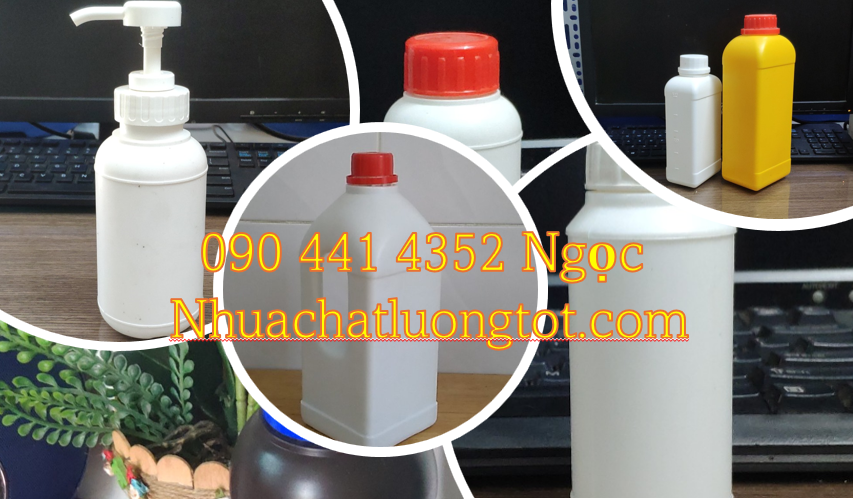 Sản xuất sỉ lẻ chai nhựa 1 lít, chai nhựa 500ml, lọ nhựa 250ml tròn,