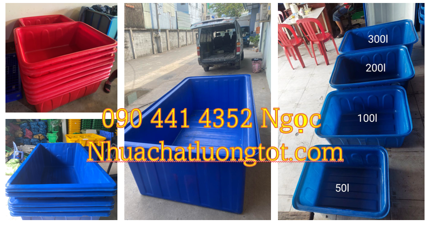 Thùng nhựa 1000 lít vuông đựng kim chi, thùng nhựa tròn 2000L muối dưa