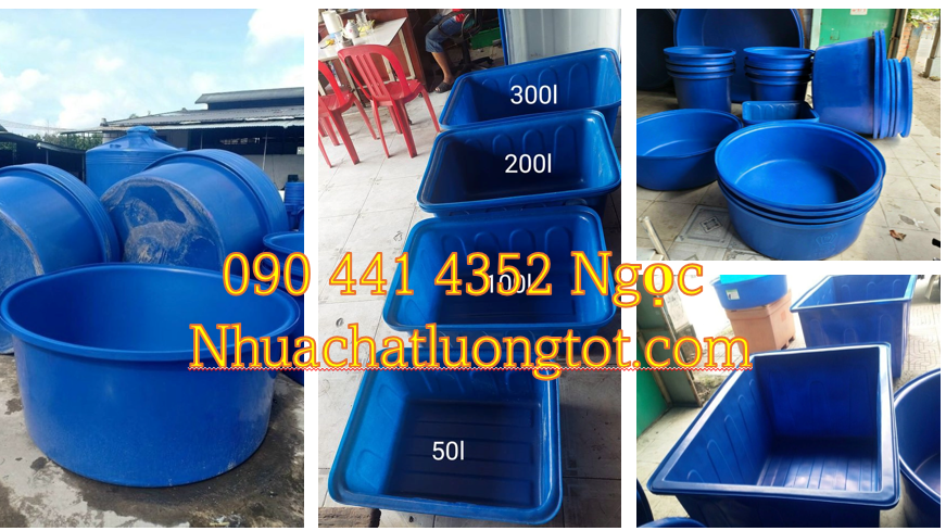 Thùng nhựa 1000 lít vuông đựng kim chi, thùng nhựa tròn 2000L muối dưa