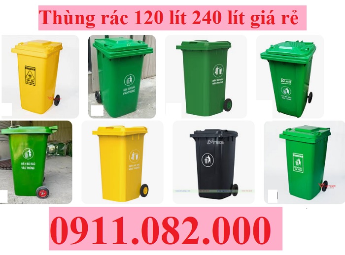 Chuyên thùng rác giá rẻ- thùng rác 120l 240l