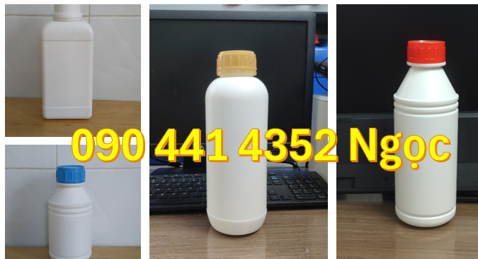 Chai nhựa 1 lít dày vòi nhấn, chai nhựa 500m đựng sơn, lọ nhựa 250ml