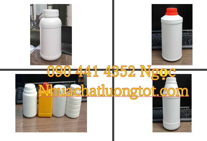 Chai nhựa 1 lít dày vòi nhấn, chai nhựa 500m đựng sơn, lọ nhựa 250ml