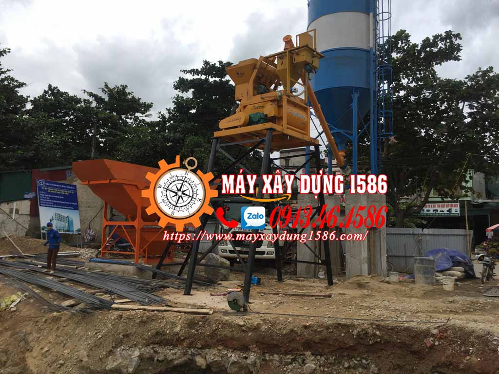 Máy trộn bê tông, trạm trộn, phụ kiện máy trộn js500