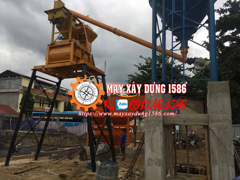 Máy trộn bê tông, trạm trộn, phụ kiện máy trộn js500