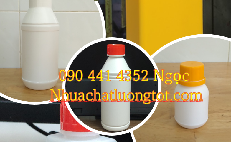 Chai nhựa 1 lít đựng nước lau sàn, chai nhựa 500ml đựng nước rửa chén