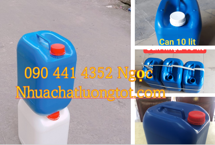 Thùng nhựa vuông 10 lít đựng mực, can nhựa 20 lít đựng nông dược,