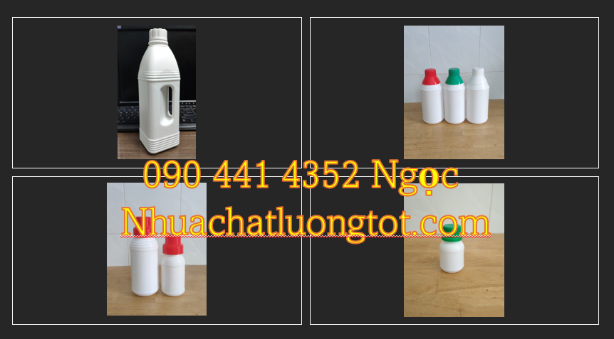 Sản xuất chai nhựa HDPE 1 lít, chai nhựa 500ml vuông dày, chai nhựa 25