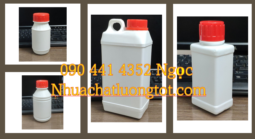 Sản xuất chai nhựa HDPE 1 lít, chai nhựa 500ml vuông dày, chai nhựa 25