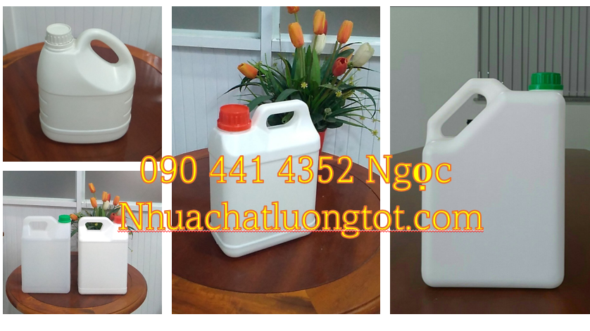 Can nhựa HDPE 500ml, can nhựa 1 lít đựng hoá phẩm, can nhựa 2 lít đựng