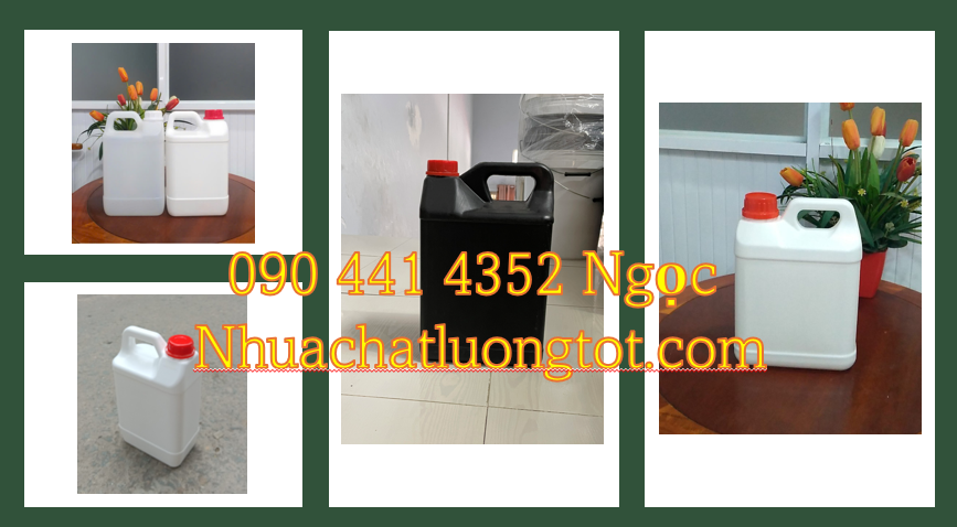 Can nhựa HDPE 500ml, can nhựa 1 lít đựng hoá phẩm, can nhựa 2 lít đựng