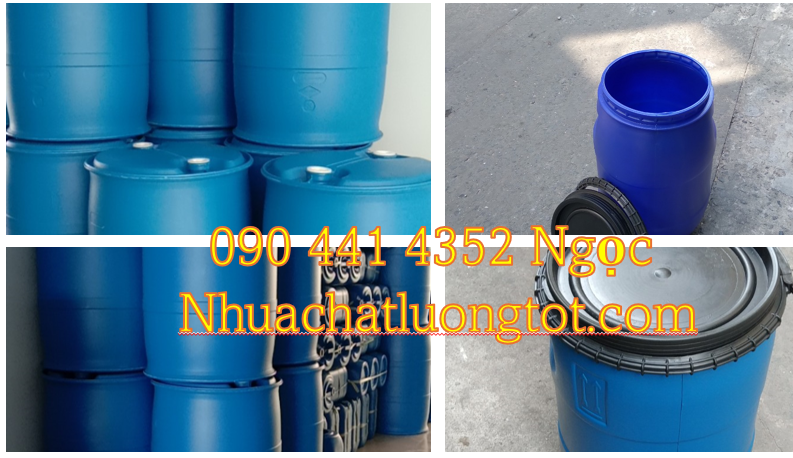 Thùng phuy nhựa 220l đựng hoá chất y tế, thùng phuy đựng hoá chất 120L