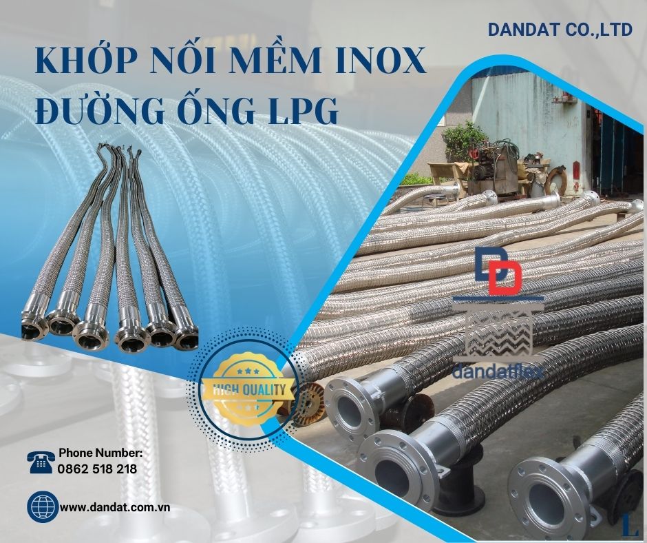 Khớp nối mềm inox chống rung mặt bích các loại, khop noi mem inox