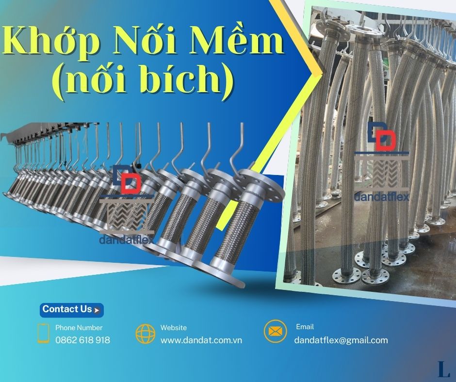 Khớp nối mềm inox chống rung mặt bích các loại, khop noi mem inox