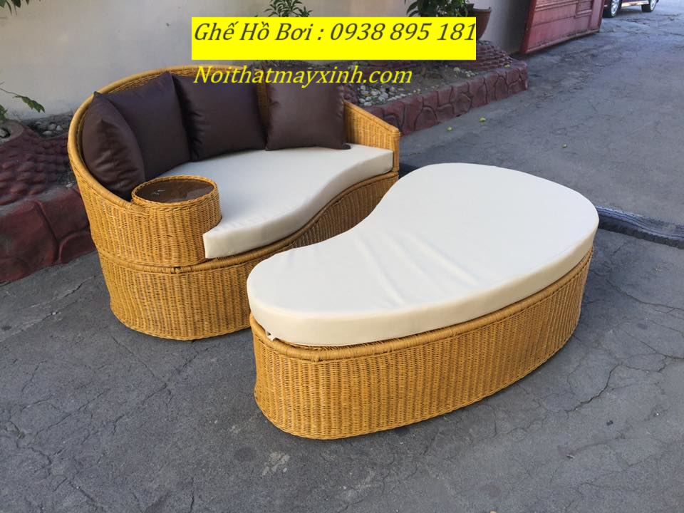 Xưởng ghế hồ bơi mây nhựa chính hãng giá gốc