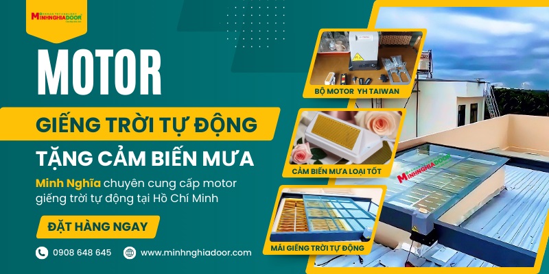 Giếng trời tự động HCM 2025 làm cho ngôi nhà thông thoáng