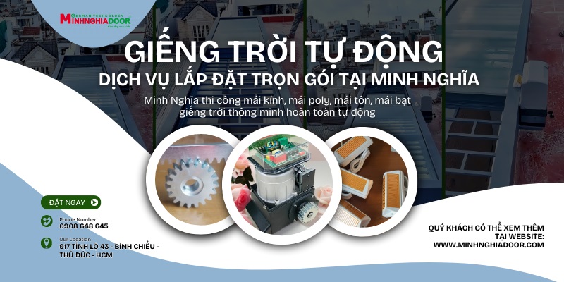 Giếng trời tự động HCM 2025 làm cho ngôi nhà thông thoáng