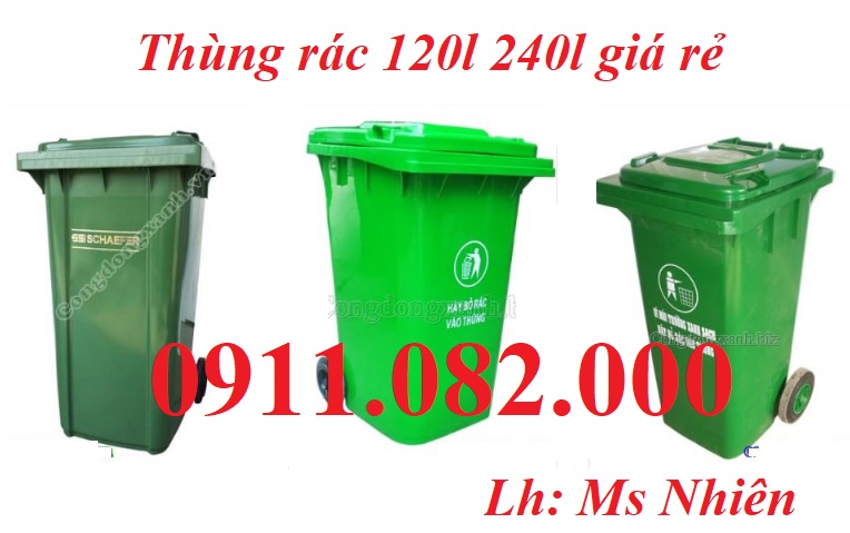 Thùng rác giá rẻ- thùng rác 120l 240l giá rẻ