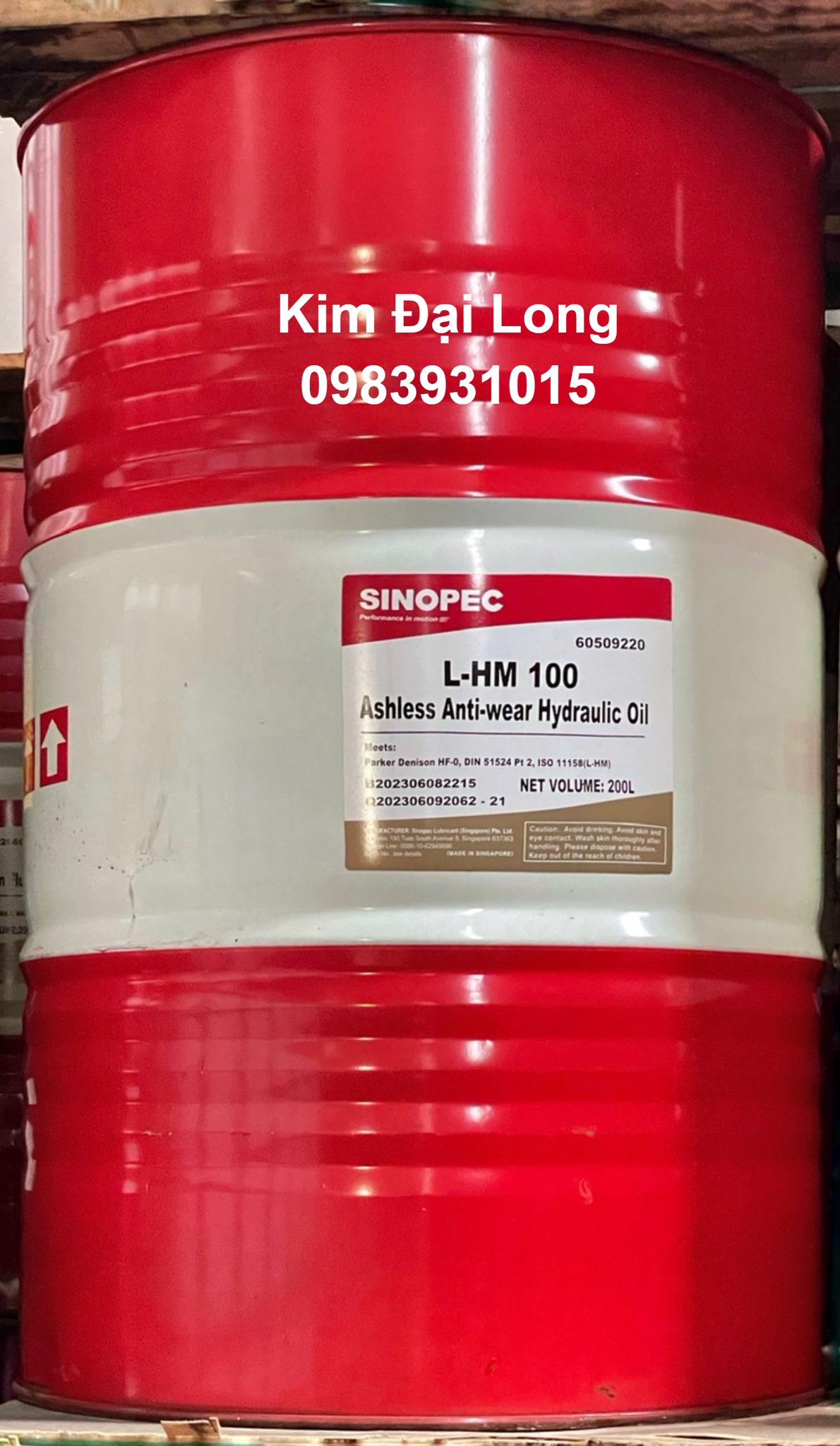 Dầu thủy lực không tro Sinopec Ashless L-HM