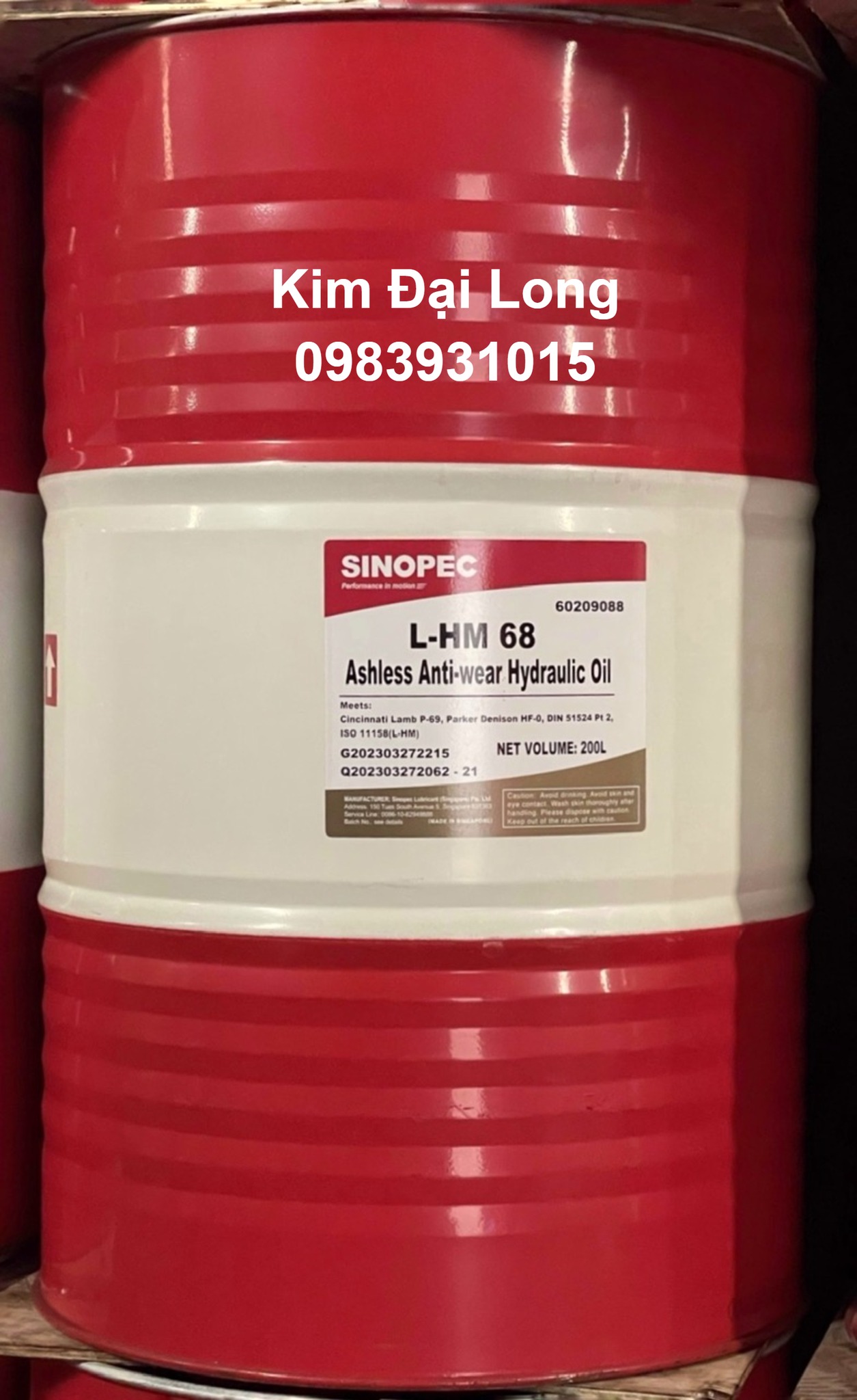Dầu thủy lực không tro Sinopec Ashless L-HM