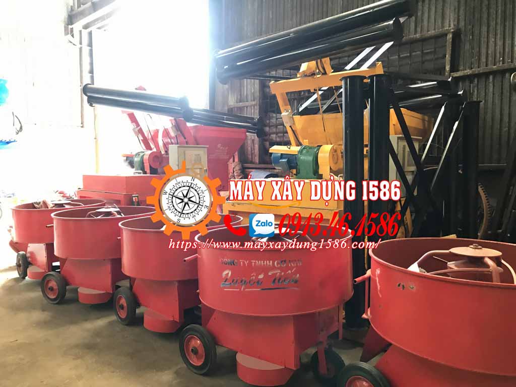 Máy trộn vữa dân dụng chạy điện 220v sẵn