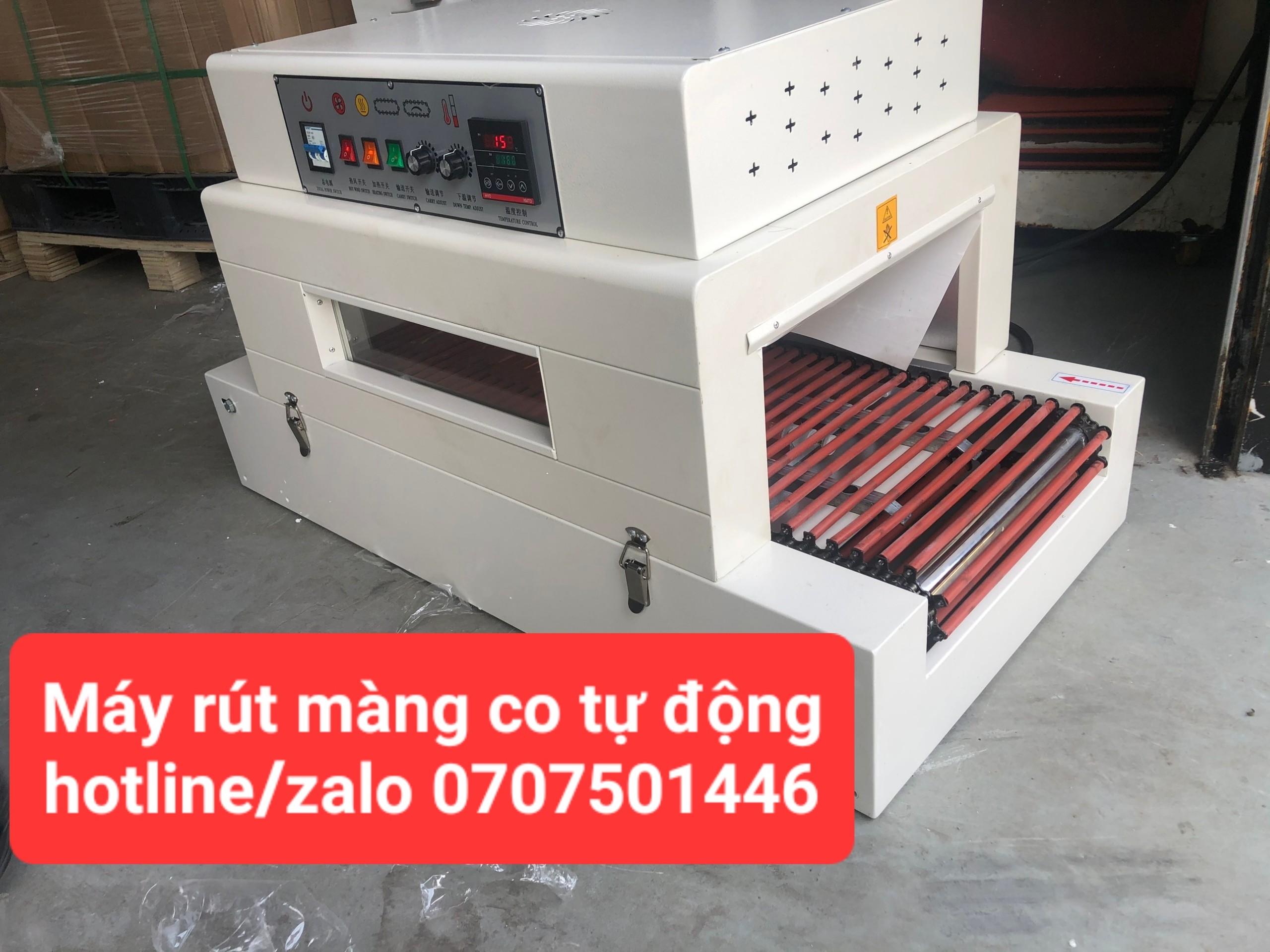 Bán máy rút màng co tự động bọc chai bọc lốc