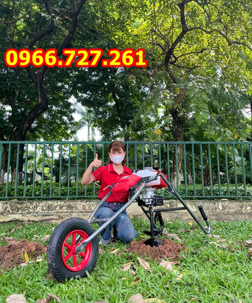 máy khoan đất trồng cây đẩy tay động cơ 2 thì