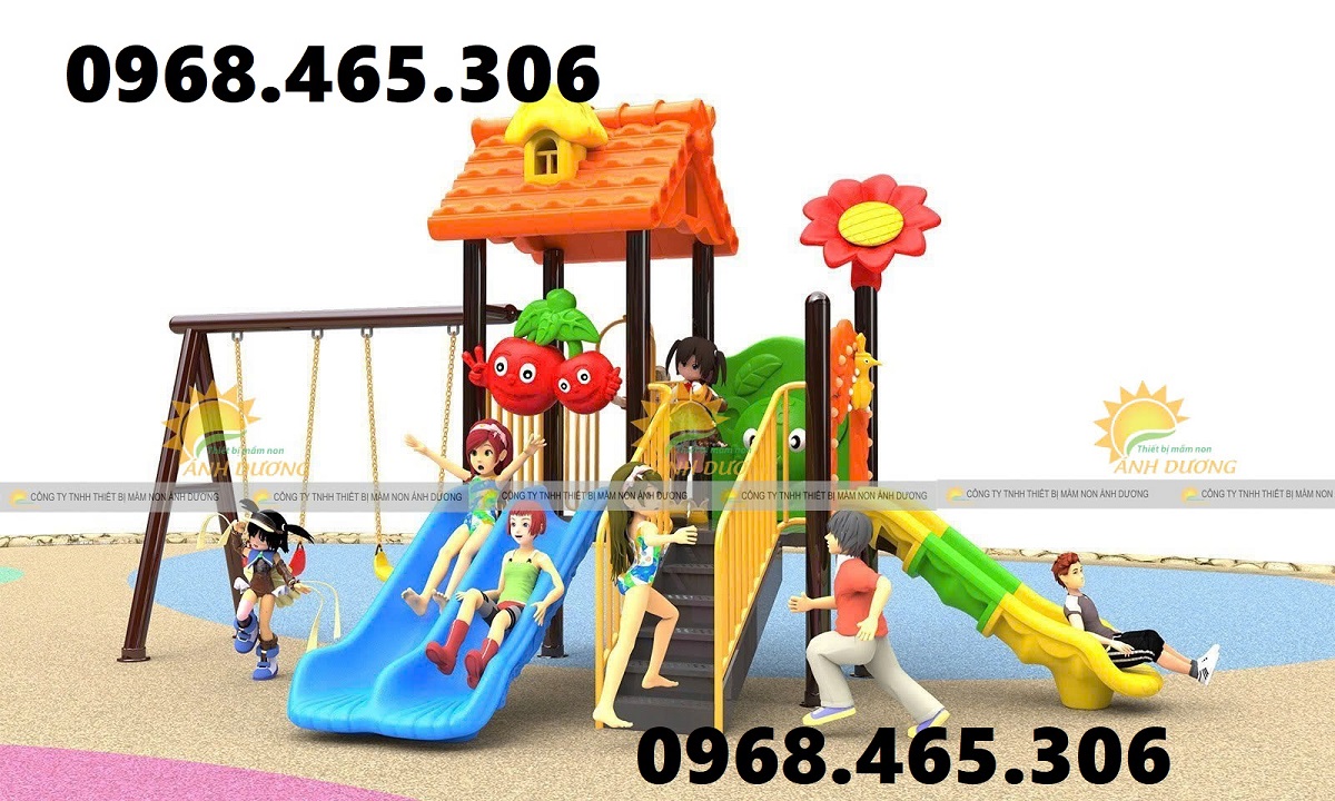 Cầu trượt trẻ em khu vui chơi ngoài trời, cầu trượt liên hoàn trẻ em