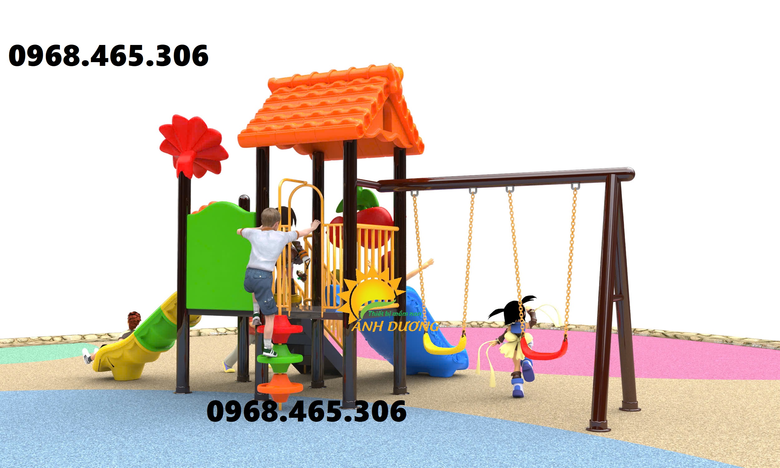Cầu trượt xích đu liên hoàn trẻ em hàng nhập khẩu chất lượng cao