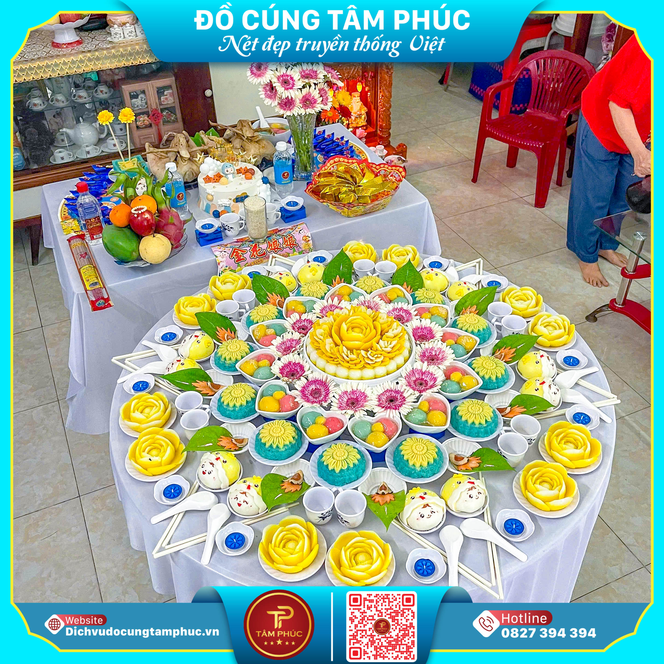 Cầu Cho Bé Khoẻ Mạnh Với Mâm Lễ Cúng Căn