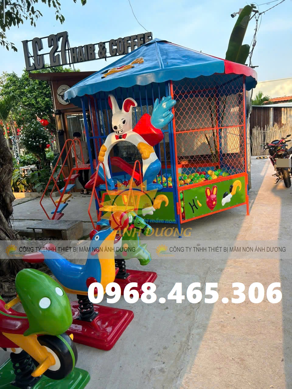 Cầu trượt nhà banh trẻ em khu vui chơi trẻ em ngoài trời