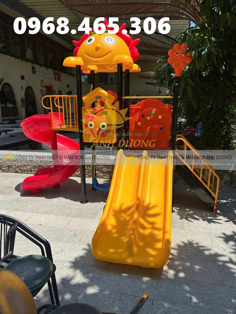Cầu trượt nhà banh trẻ em khu vui chơi trẻ em ngoài trời