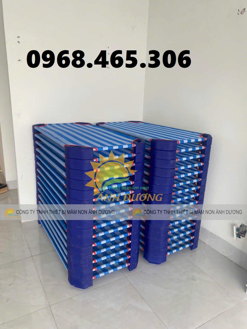 Giường lưới mầm non thoáng mát, giường lưới trẻ em dài 1m2