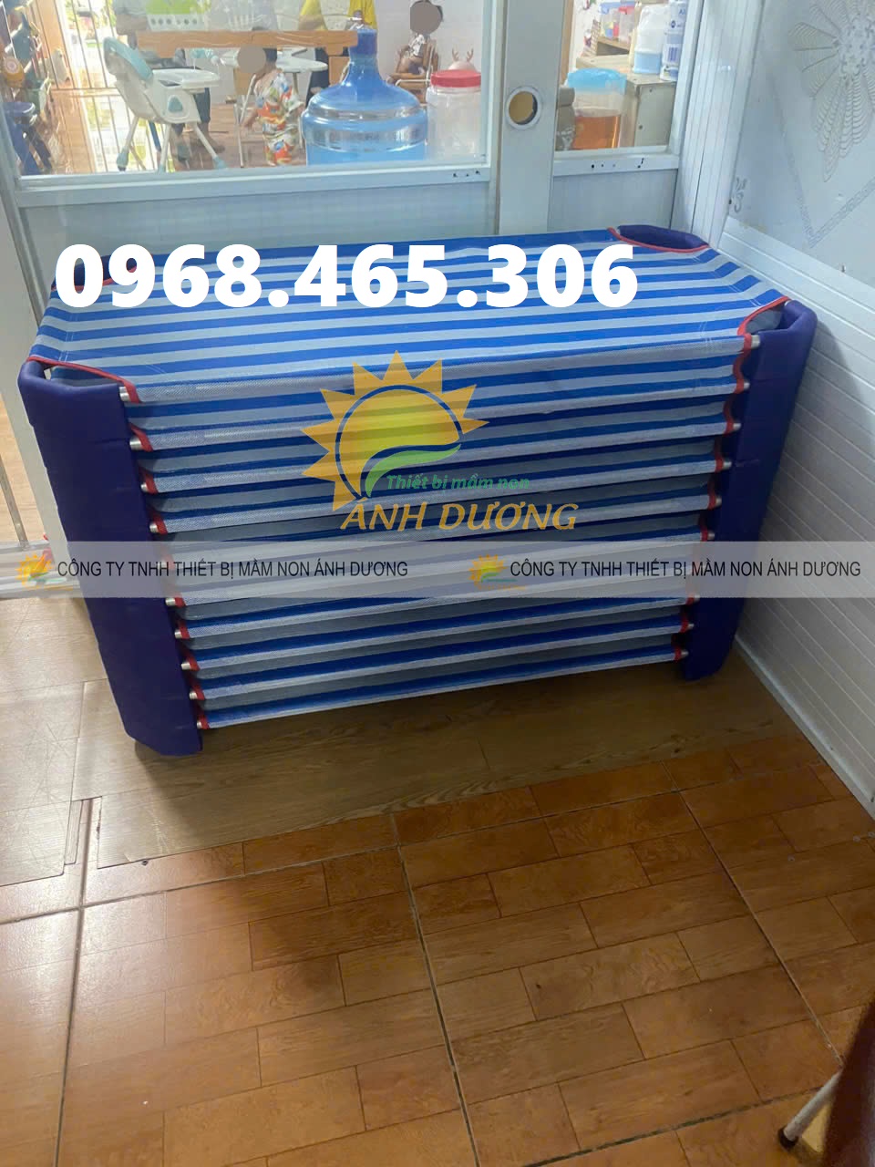 Giường lưới mầm non thoáng mát, giường lưới trẻ em dài 1m2
