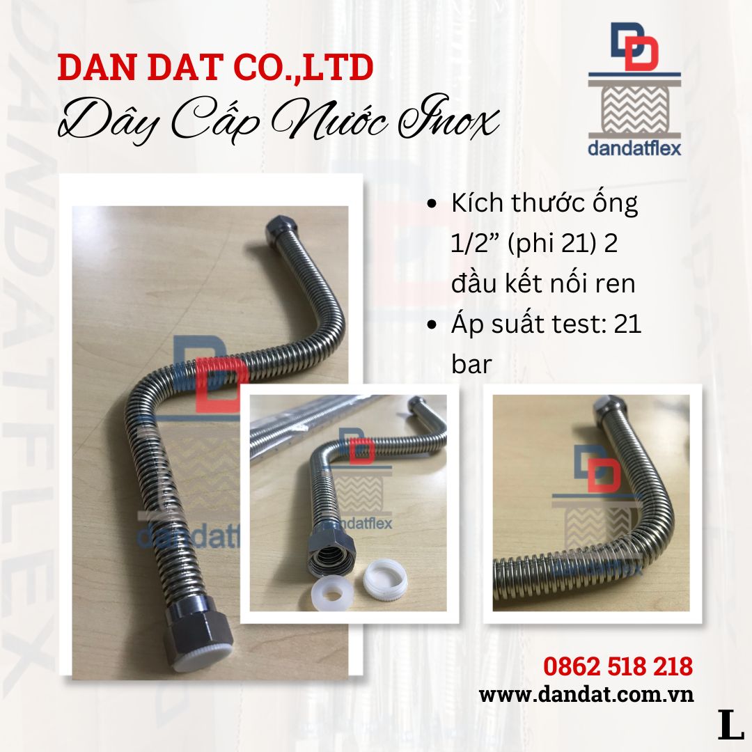 Ống mềm nối đầu phun, ống ruột gà lõi thép,dây đồng bện, dây cấp nước