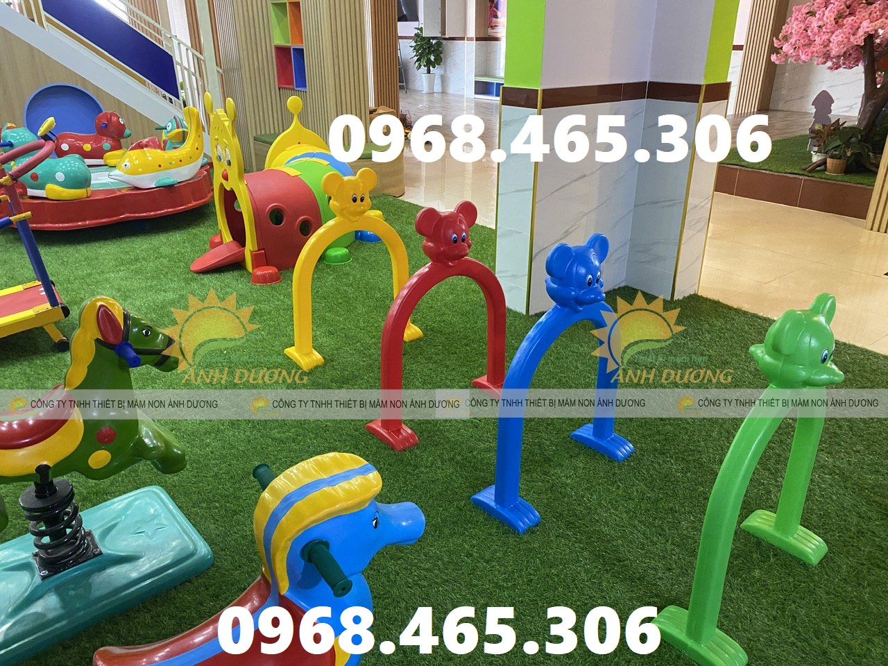 Cung chui nhựa mầm non, cổng chui mầm non bằng nhựa nhiều màu
