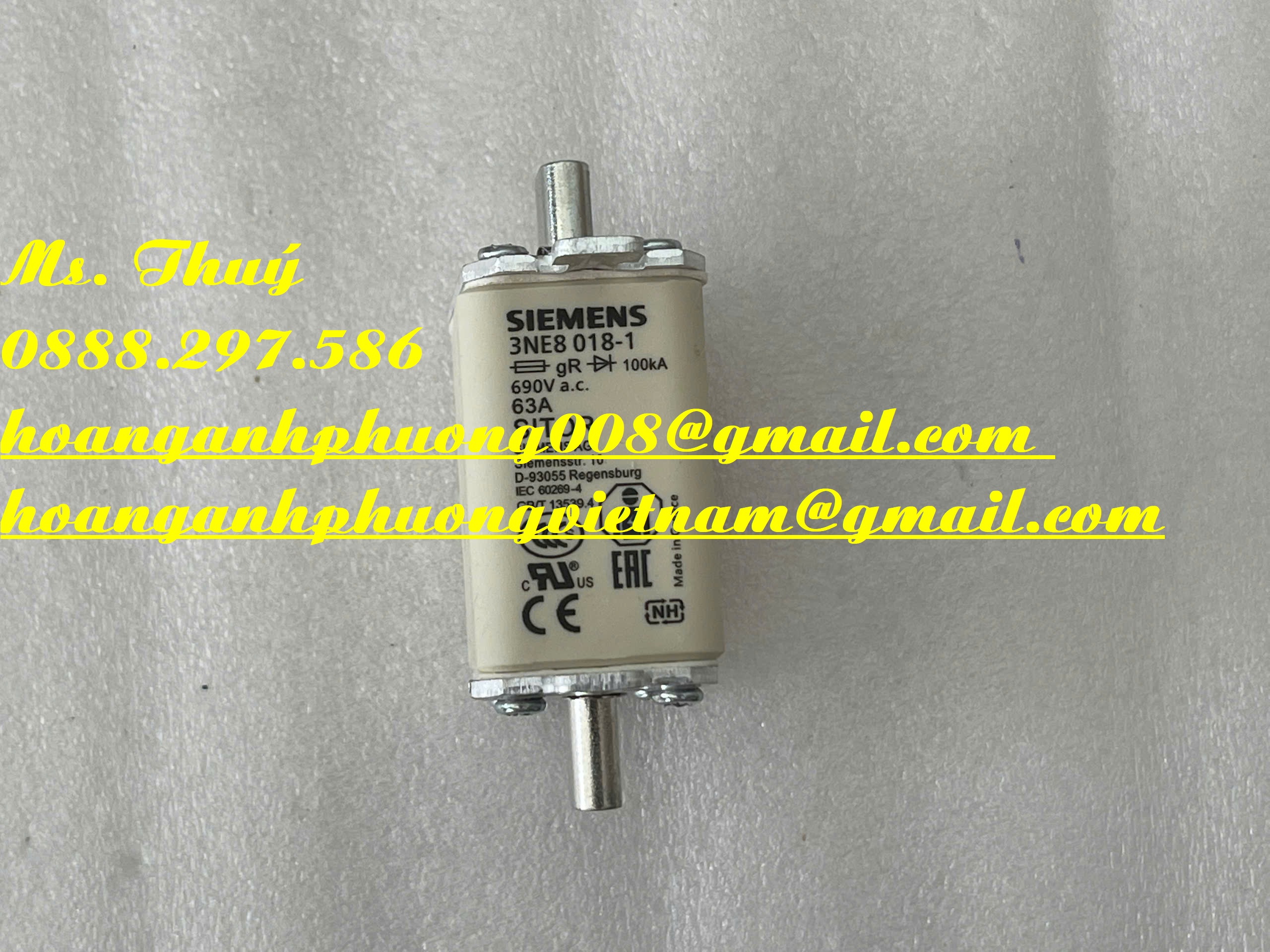 Cầu chì Siemens 3NE80181 - Cty Hoàng Anh Phương