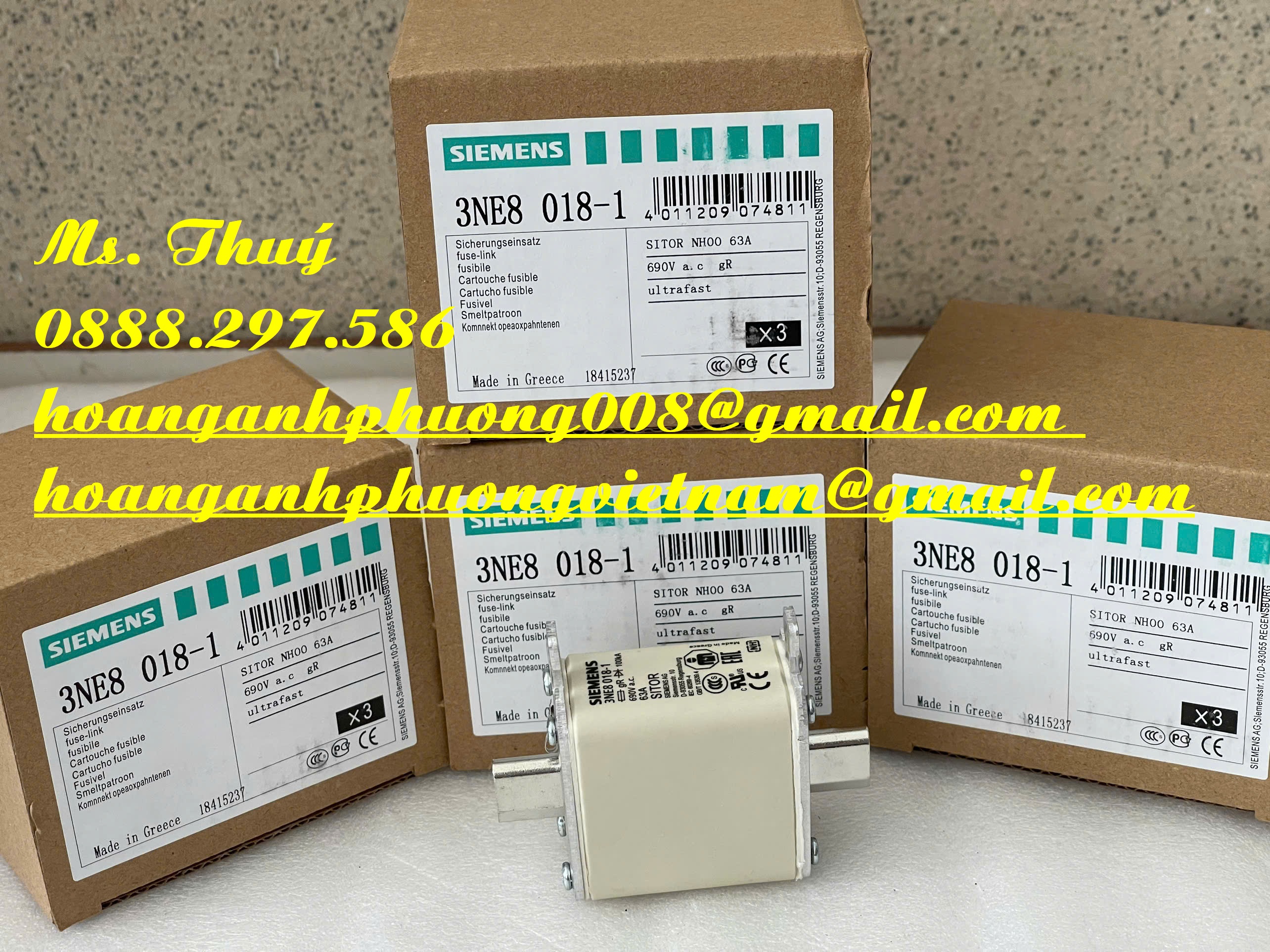 Cầu chì Siemens 3NE80181 - Cty Hoàng Anh Phương