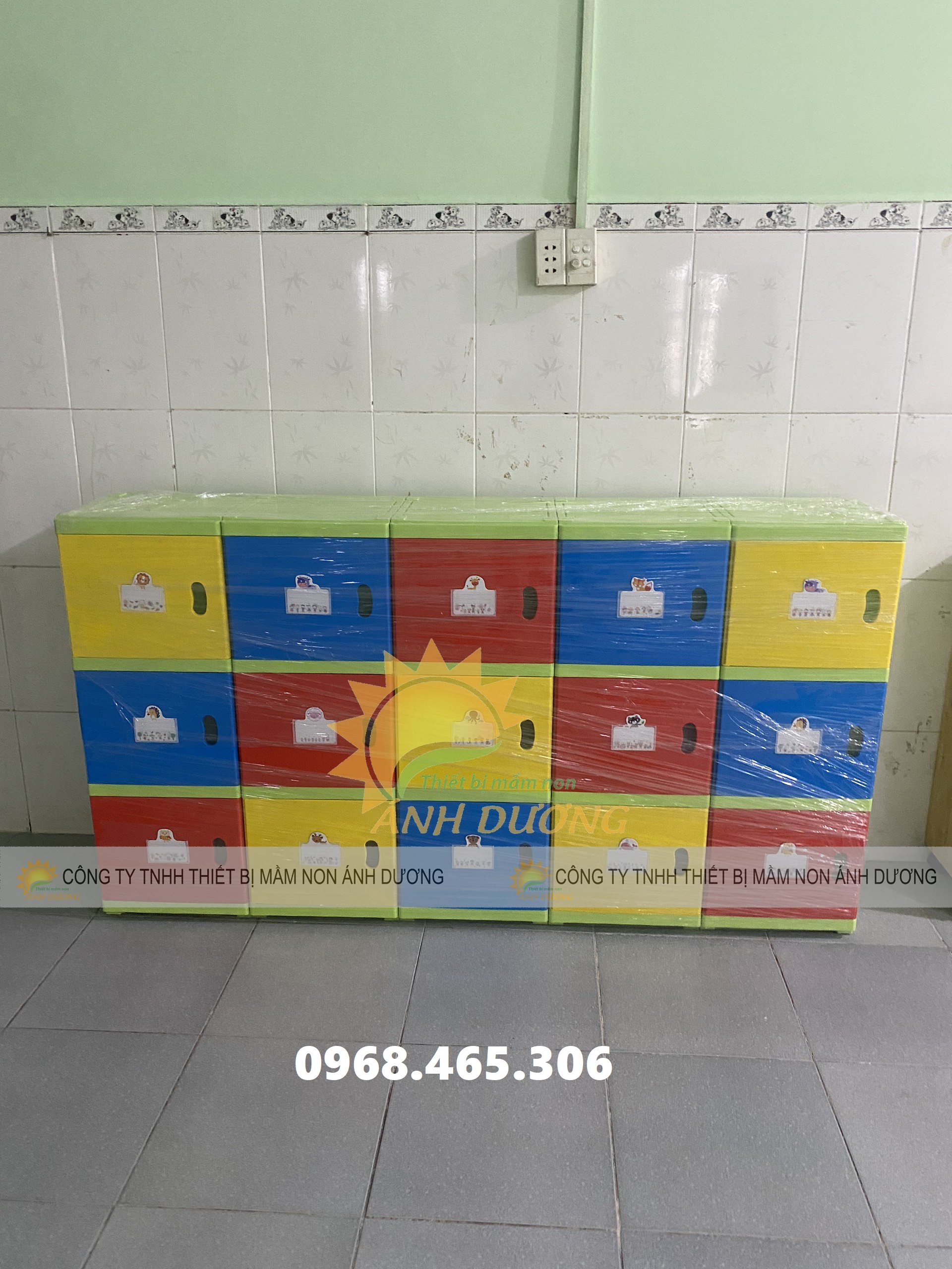Tủ đựng cặp mầm non, tủ nhựa đựng cặp mầm non nhiều màu