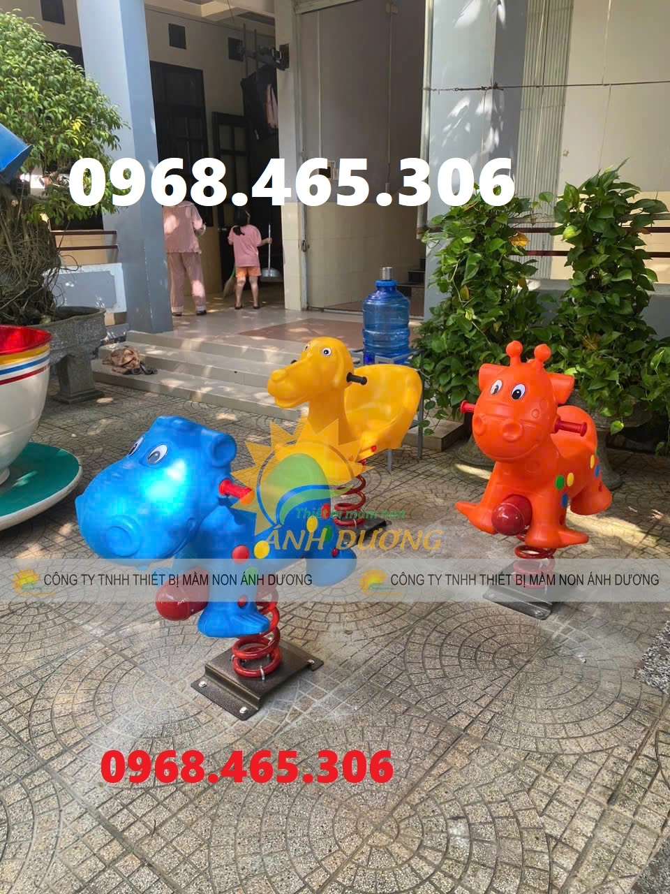 Thú nhún lò xo trẻ em nhập khẩu, thú nhún lò xo mầm non