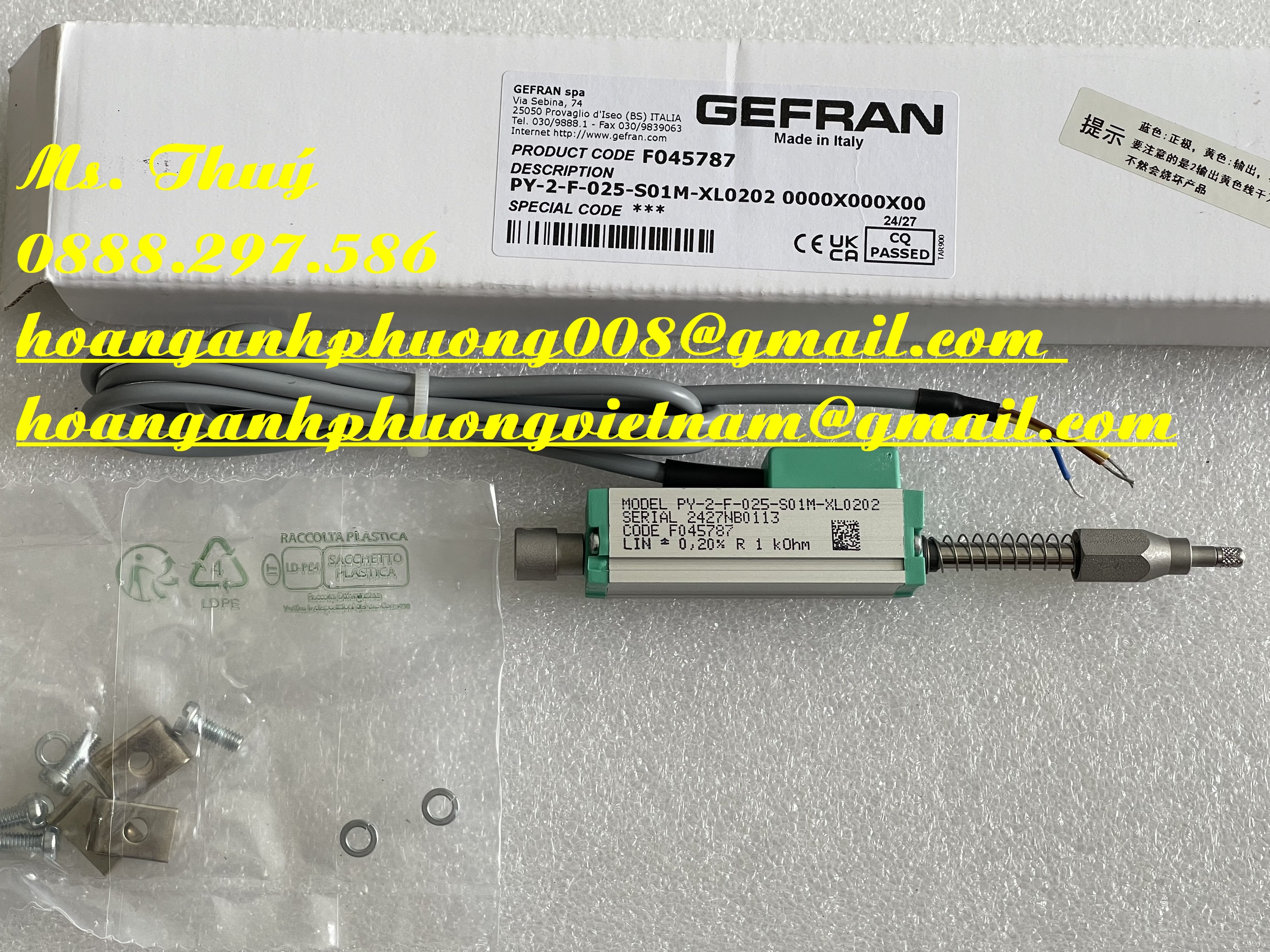 Gefran PY-2-F-025-S01M - Cảm biến vị trí - Giá tốt tại Bình Dương