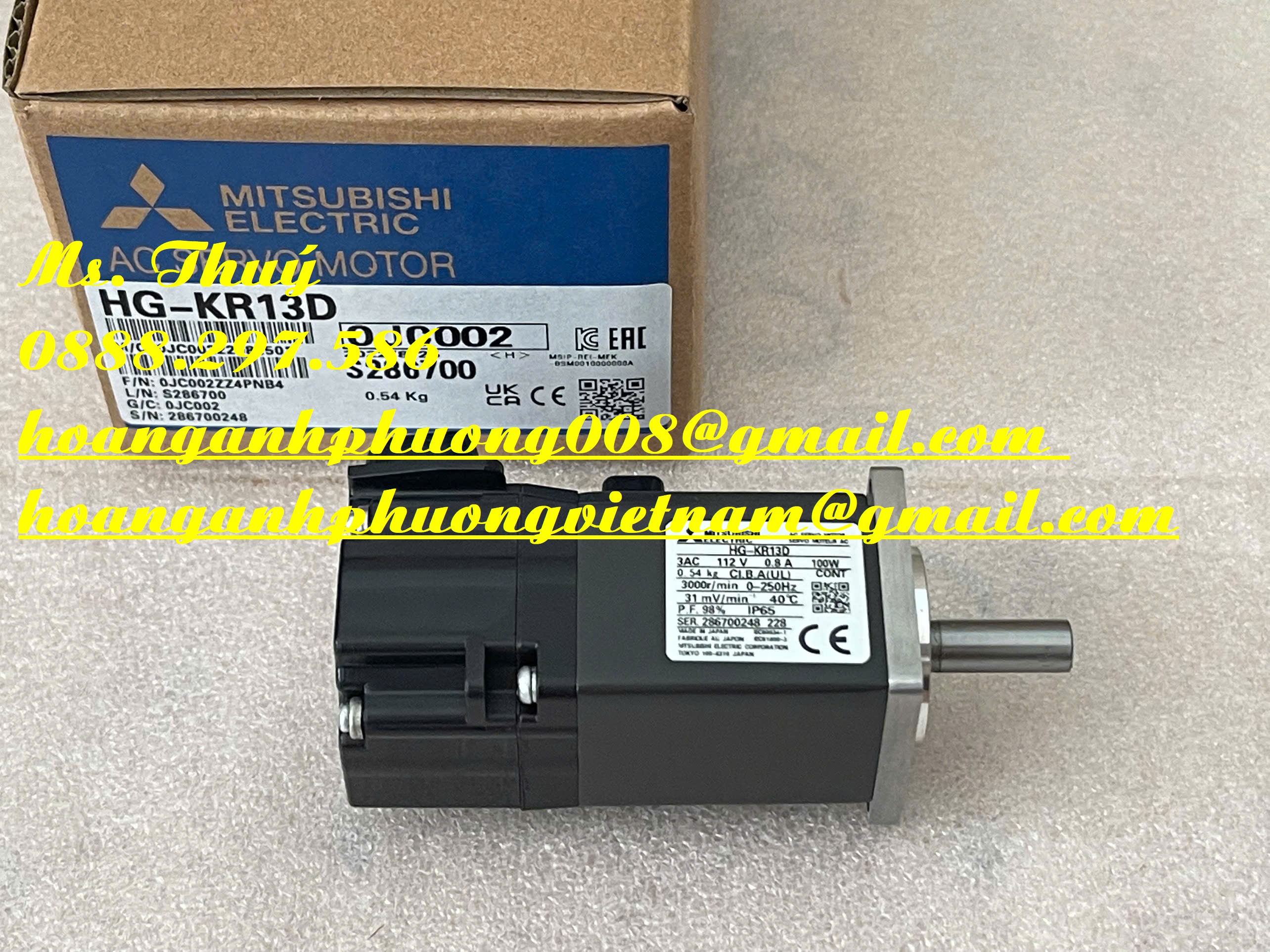 Bộ động cơ Mitsubishi HG-KR13B - TB công nghiệp chính hãng