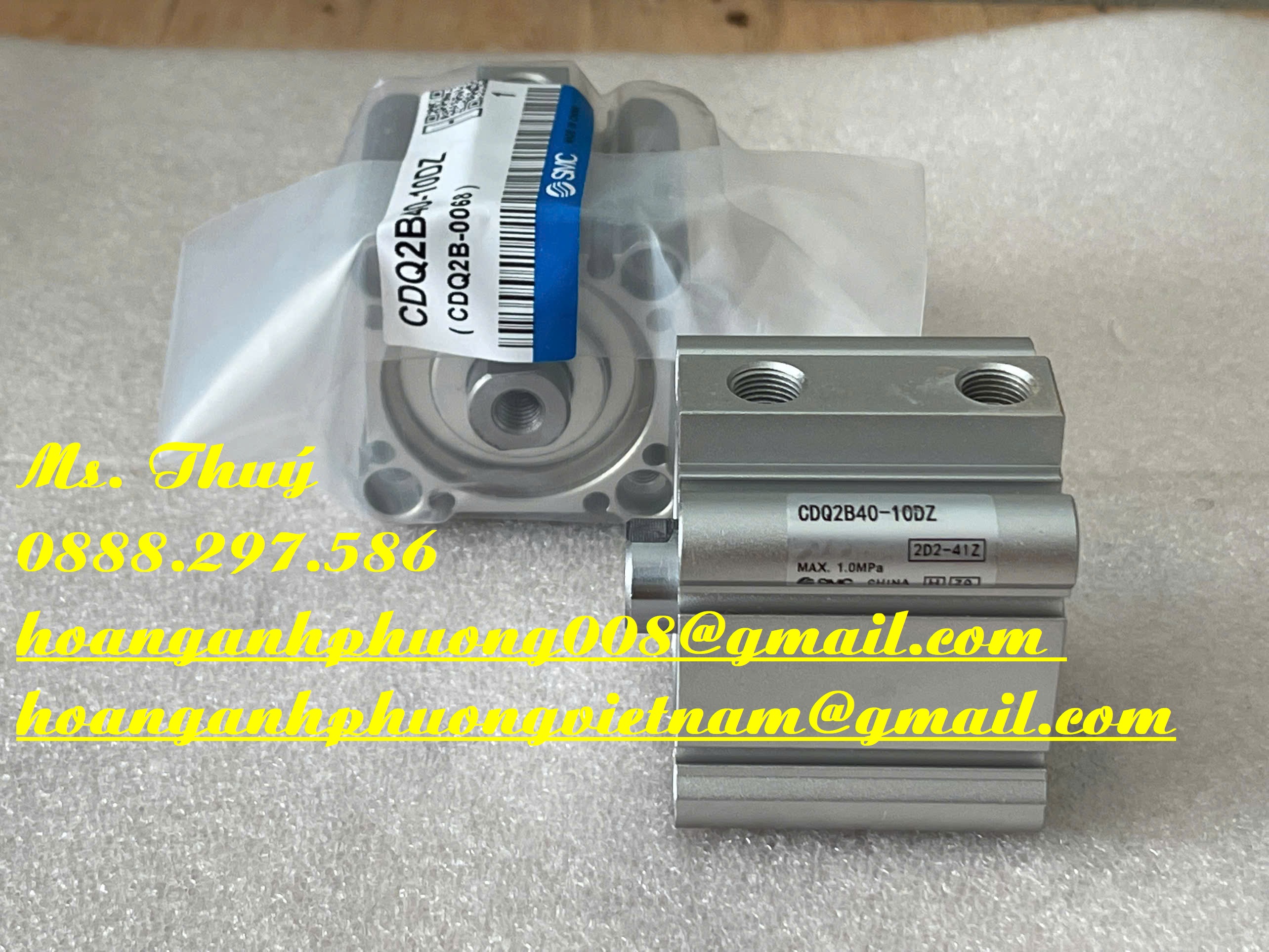 Xi lanh nhỏ gọn CDQ2B40-10DZ - SMC mới 100%