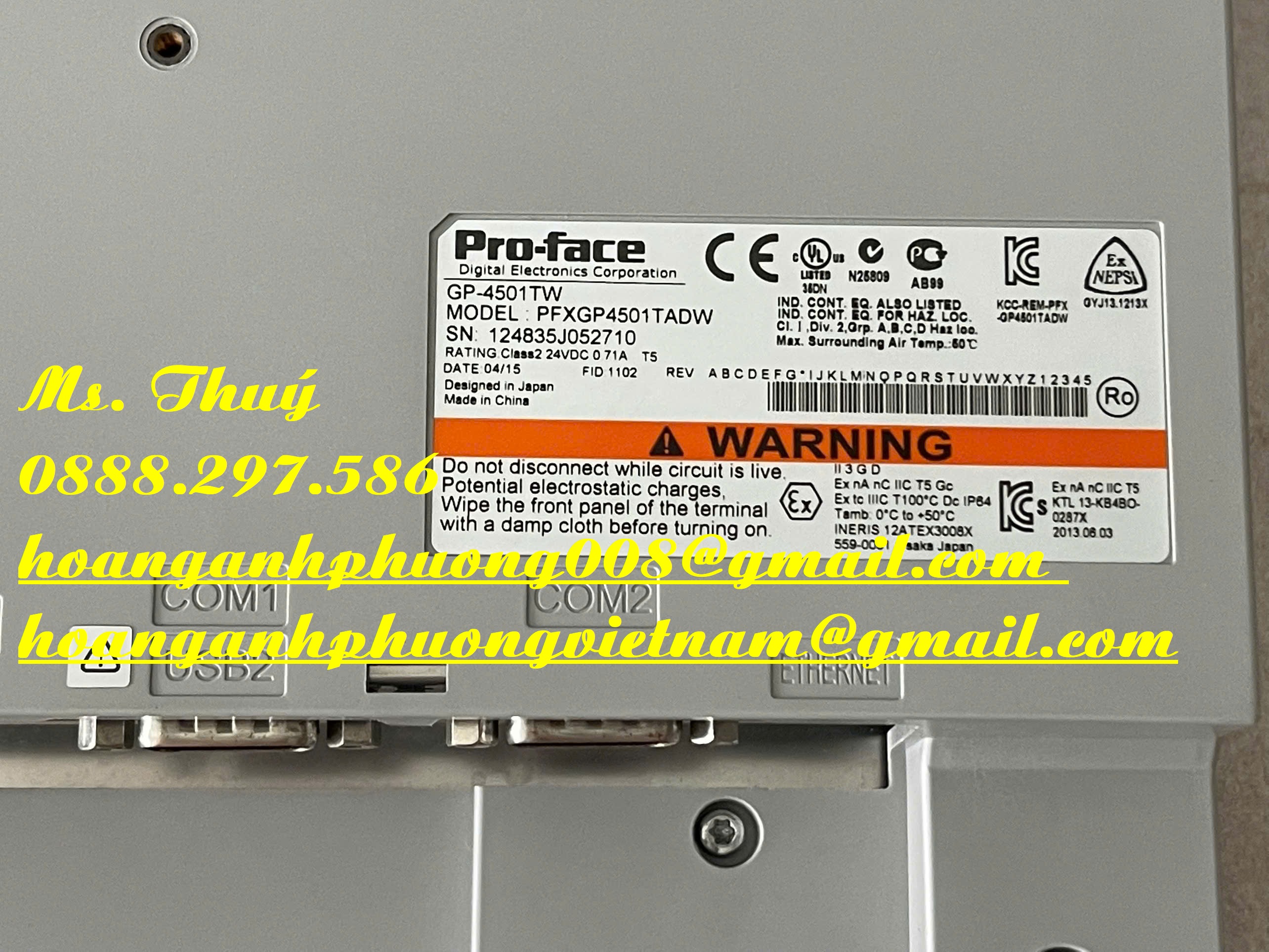 Màn hình HMI Proface PFXGP4501TADW - Giá tốt tại Bình Dương