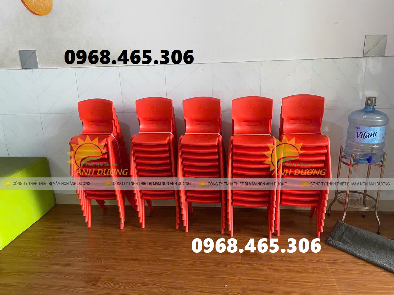 Ghế nhựa mầm non nhập khẩu 4 màu, ghế nhựa đúc mầm non