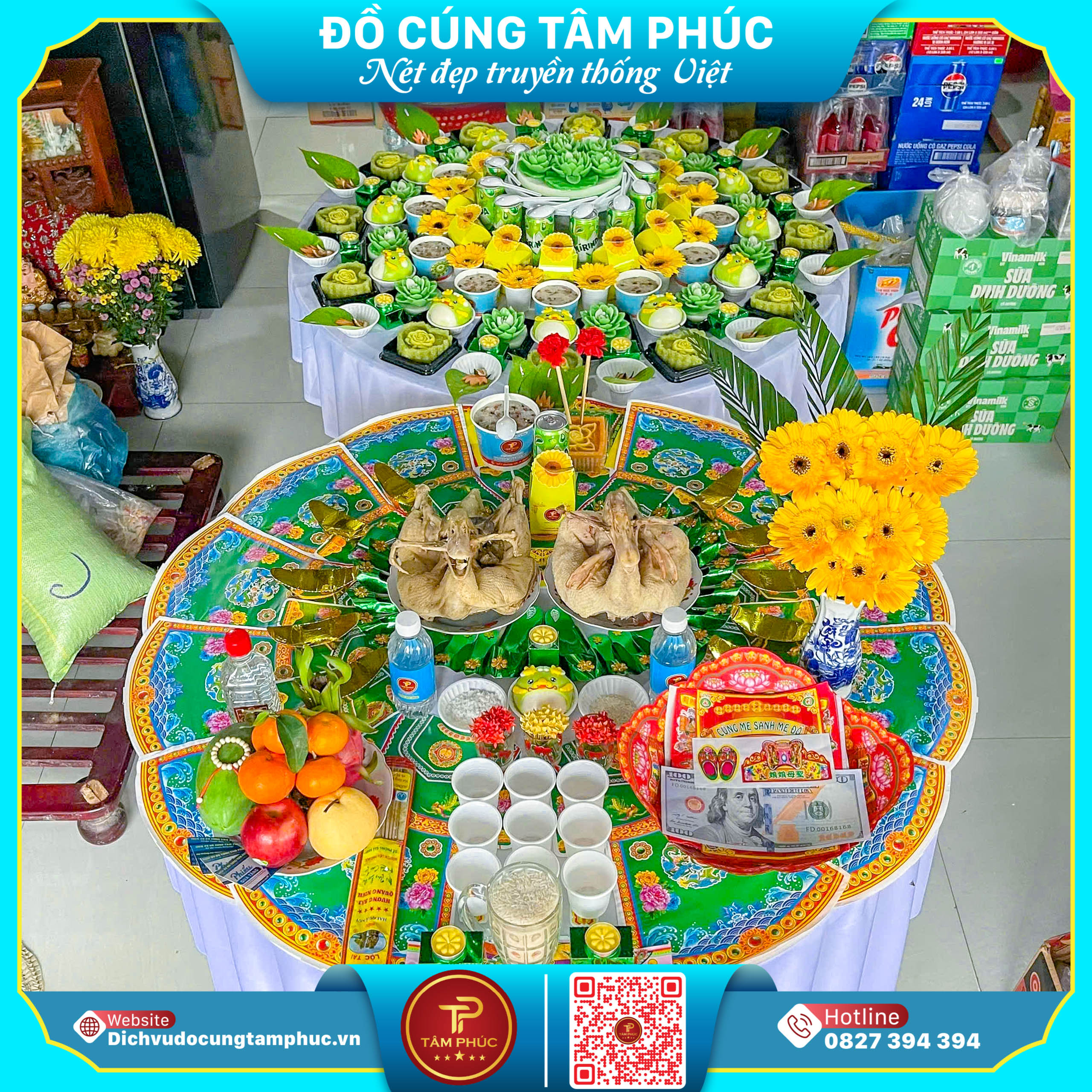 Mâm Cúng Đầy Tháng Gói Gold Cao Cấp Cho Bé Yêu