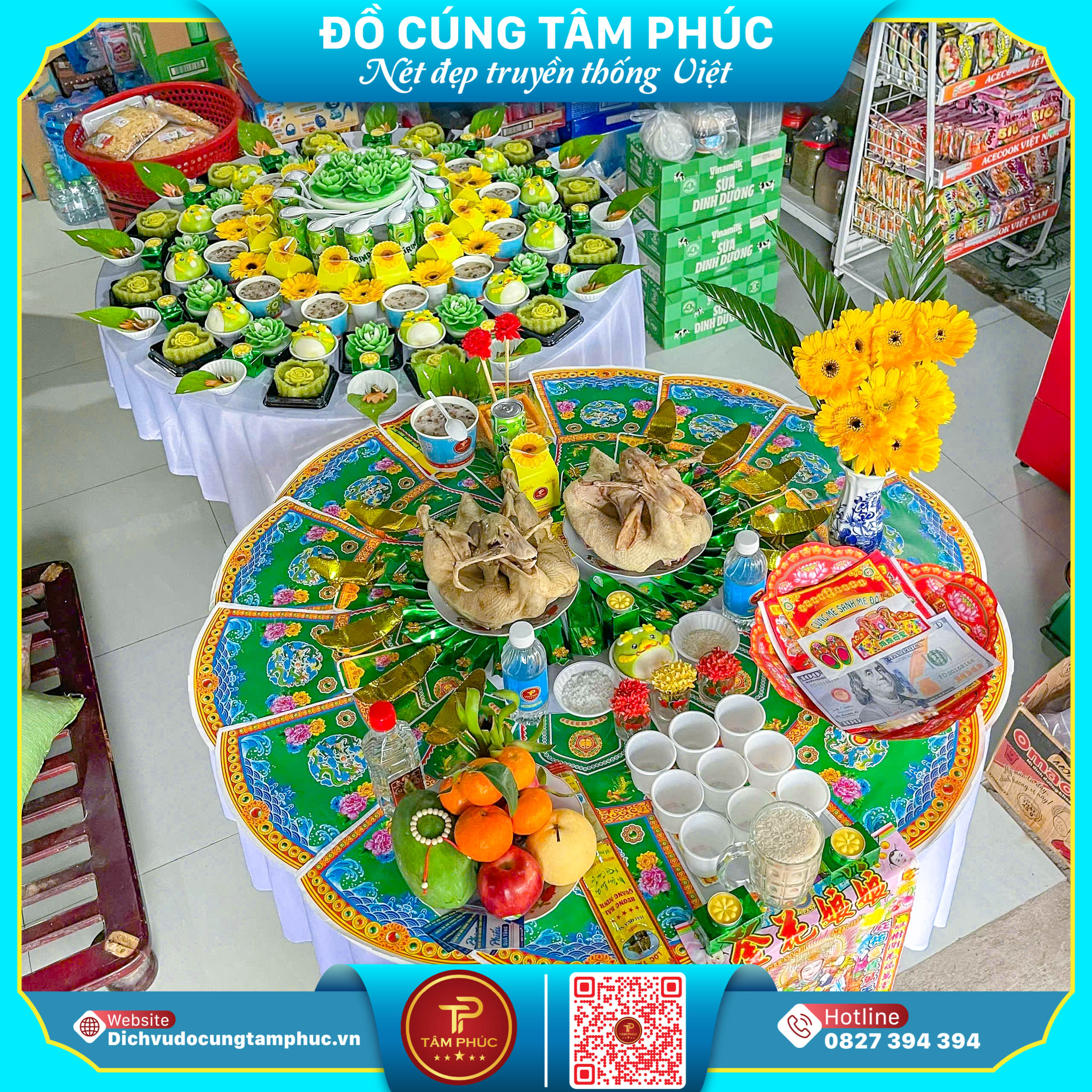 Mâm Cúng Đầy Tháng Gói Gold Cao Cấp Cho Bé Yêu