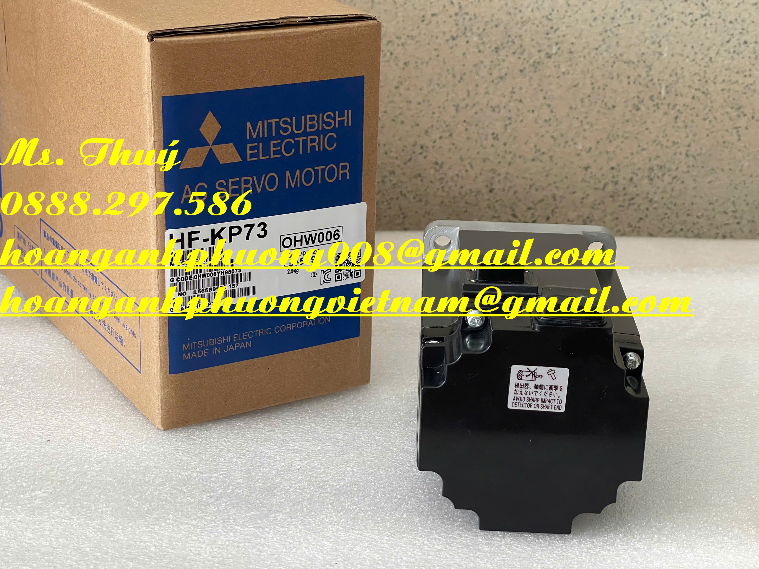 AC servo motor HF-KP73 - Mitsubishi nhập mới Japan