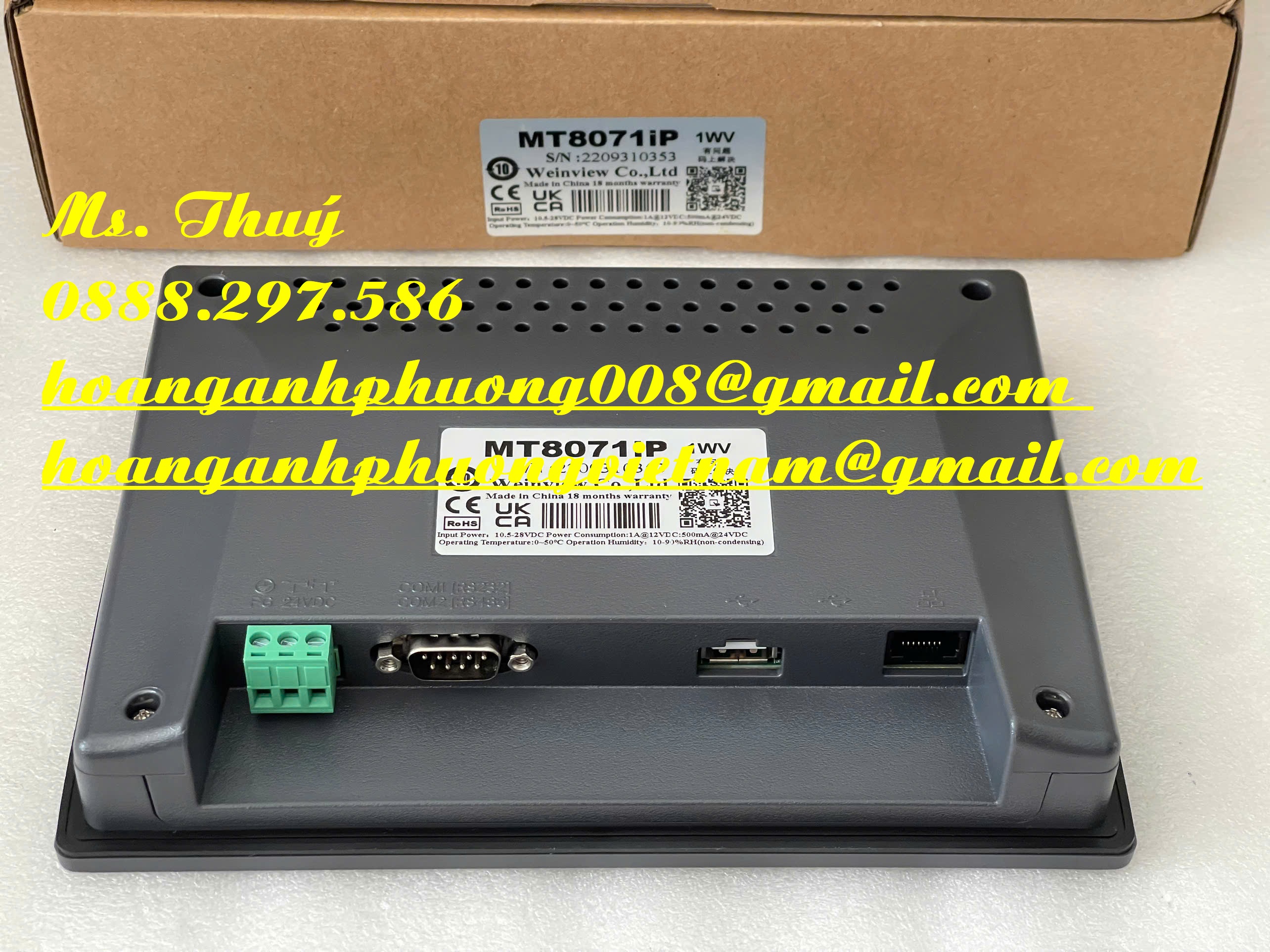 Màn hình 7inch Weintek MT8071iP - TB công nghiệp chính hãng