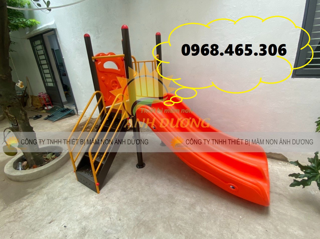 Cầu trượt trẻ em nhập khẩu, cầu trượt máng đôi nhập khẩu cho bé