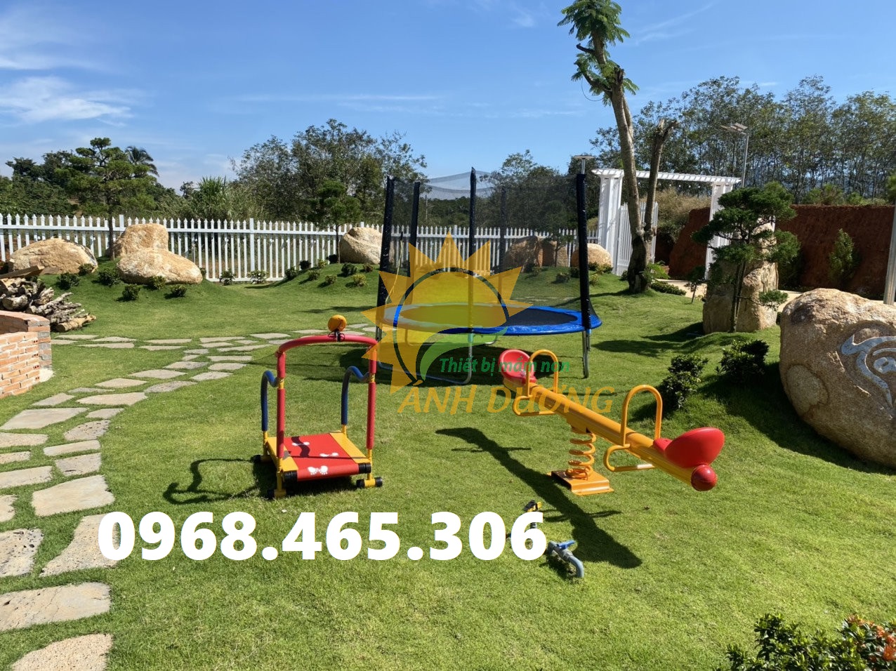 Bập bênh mầm non, bập bênh lò xo trẻ em ngoài trời